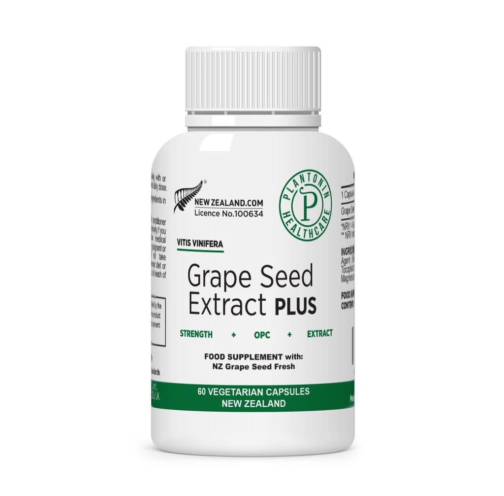 Benih Anggur Ekstrak 500 mg dengan 93% Polyphenol - 120: 1 6000mg Kekuatan, 60 Kapsul - 2 Bulan Pasokan - GMO & Gluten Free - Polyphenols Ekstrip
