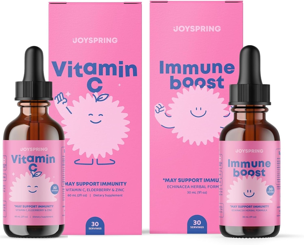 JoySpring Immune dan Vitamin C Drops for Kids