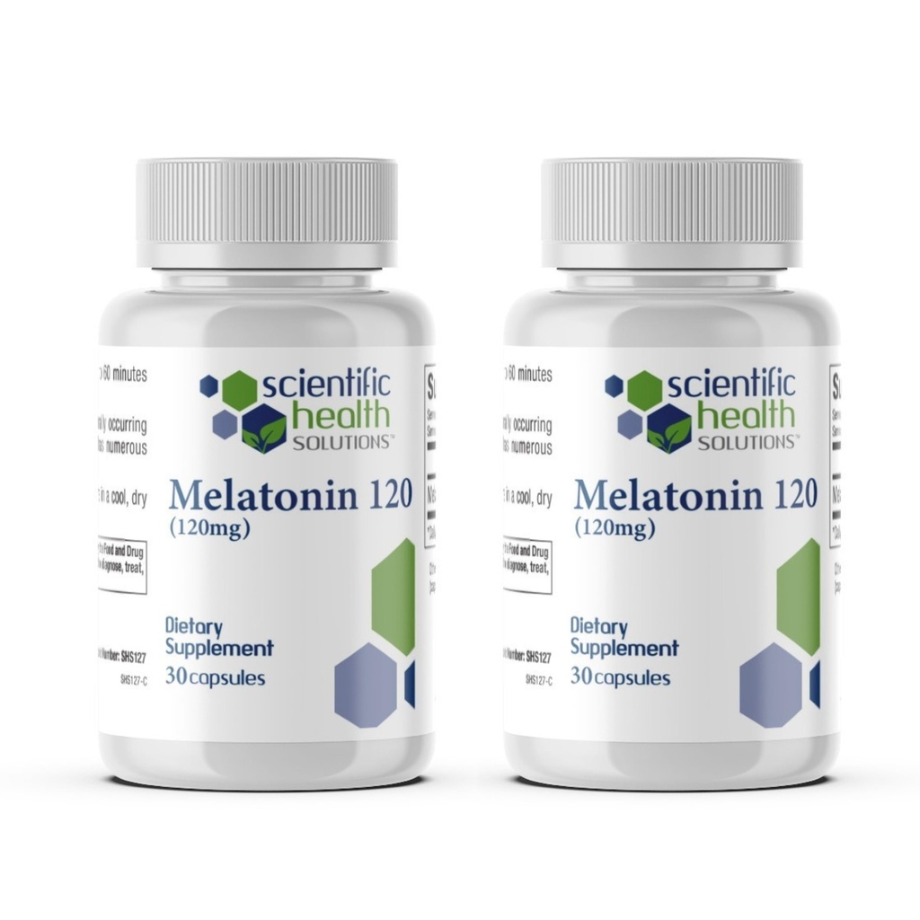 Melonatin 120mg 124; Single - Dose Melatonin di Easy- toSwallow Capsules 124; Vegan, Non-GMO & Gluten- Free 124; US- Made Extra Kekuatan (2-Pack)
