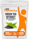 Suplemen BulkSuplements.comgreen Tea Extract Powder - 50% Polyphenols Suplemen, EGCG Suplemen - Gluten Bebas, 500mg per Serving, 1kg (2.2 lbs) (Pack 1)