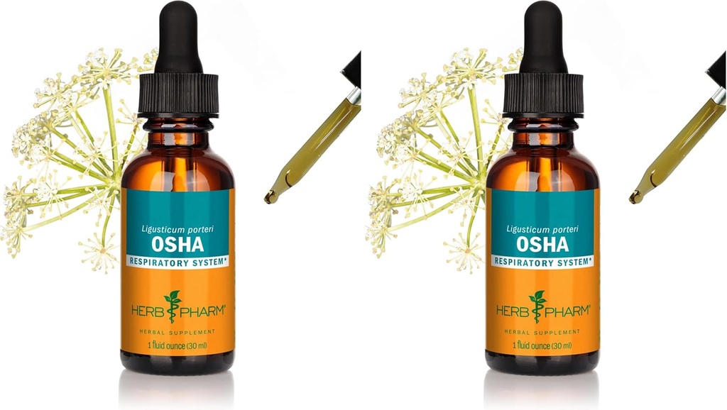 Herb Pharm OSHA Root Liquid Ekstrak untuk Dukungan Repiratory - 1 Ounce (Paket 2)