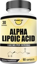 Alpha Lipoic Acid Capsules 1300mg Per Serving - 30 Servings Per Bottle - Antioksidant Dukungan untuk Overall Health