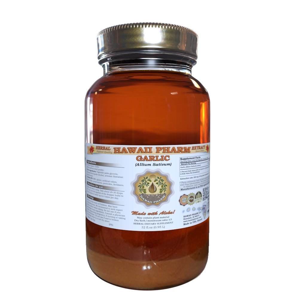 Hawaii Pharm Bawang putih (Allium sativum) Cair Extract 32 Oz