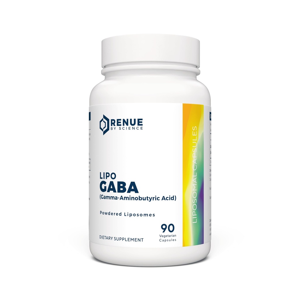Renue By Science GABA 124; High Strength Lipomal GABA Suplemen 124; 90 GABA Capsules - 300mg Gamma- Aminobutyric Acid per Serving 124; Nor-GMO 124; Made in The USA Thirdth Party Tested