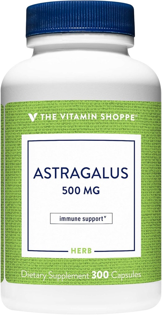 The Vitamin Shoppe Astralus (Root) 500mg - Herbal Suplemen untuk mendukung The Immune System & Body 's Natural Devitales - Membantu pembangunan Stamina, Energi & Vitalitas (300 Kapsul)