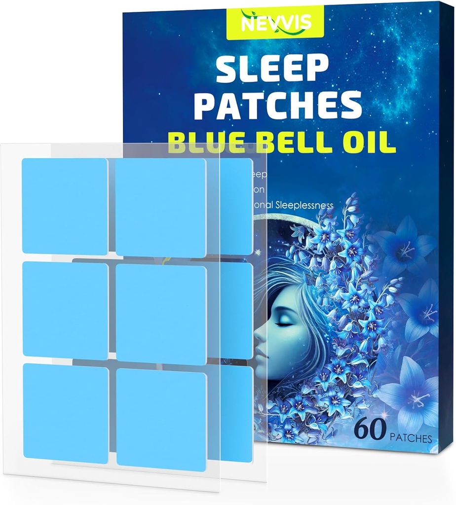 Sleep Patches, 60 Blue Bell Sleep Patch for Adults Extra Strength, Natural Plant Ingreations of Sleep Patch, Skin- Friendly & Last All Night