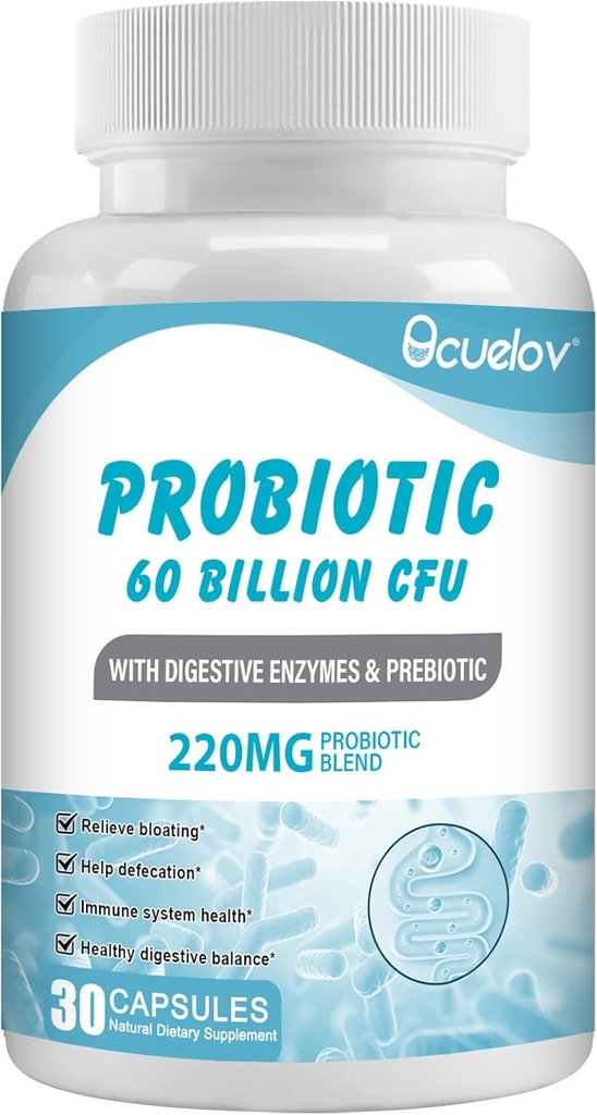Progities 60 Milyar CFU dengan 10 Strains & 3 Pregities Organik, Tambahan Program Pria Perempuan Mendukung Metabolisme, Ketahanan dan Kesehatan Digepsi, Non-GMO & Gluten Bebas, 30 Kapsul