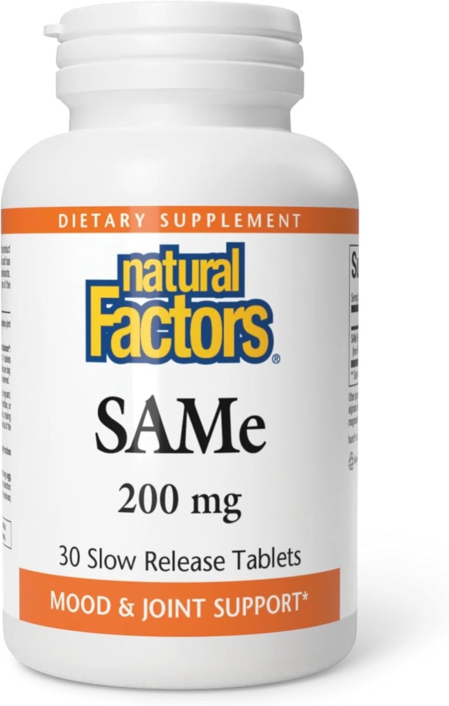 Faktor Alami - 200 mg sama, Dukungan Gabungan & Mood, 30 Tablet Berlapisan Hiburan