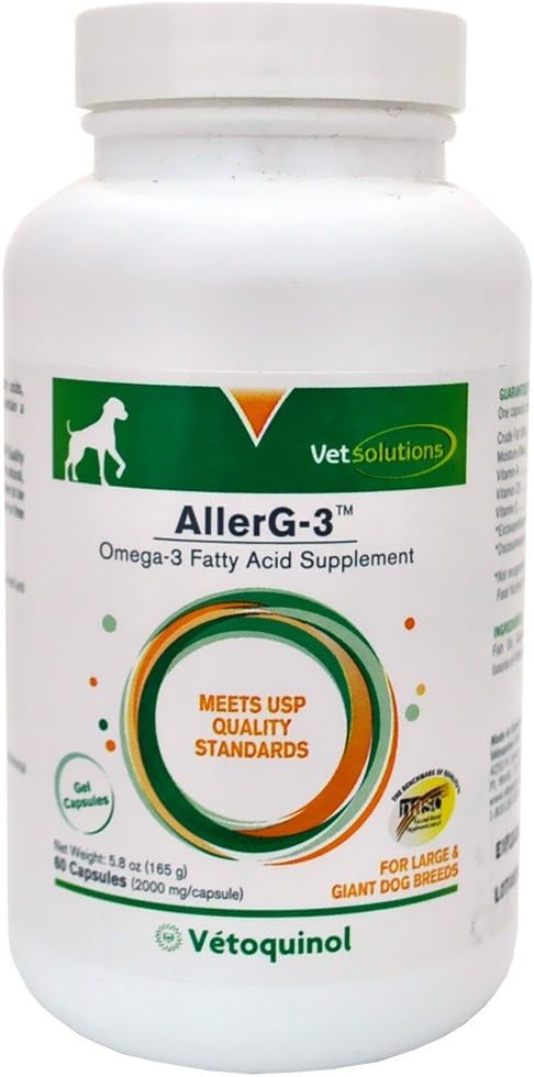 Vetoquinol Care Triglyceride Omega Suplement for Large Giant Breeds (60 Capsules)