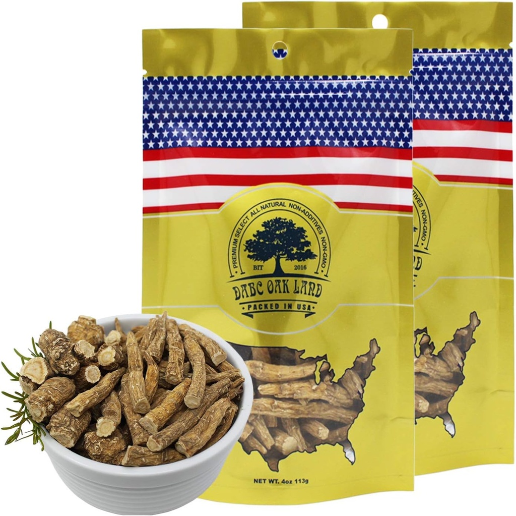 American Ginseng Slices from Wisconsin (Sliced Ginseng Root Wisconsin Grown! Kebanyakan orang menggunakannya untuk Membuat Ginseng Tea! Baik untuk Kesehatan! (American Ginseng Large Branch, 2 Packs of 8 Ounces)