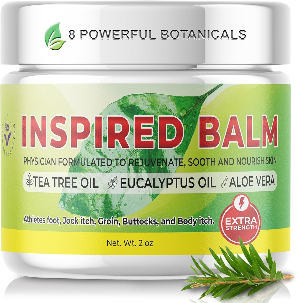 Ekstra Energi Balim Pohon Tea untuk Skin - Atlet Foot Cream - Jock Itch Cream untuk Pria & Perempuan - Ringworm Cream - Ideal untuk Itchy, Dry Skin - Akting Dokter Cepat Membentuk Krim Foot Tea (2oz)