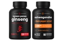 NuttraChamps Korea Ginseng Capsules dan Ashwagandha Capsules 2 Pack Bundle