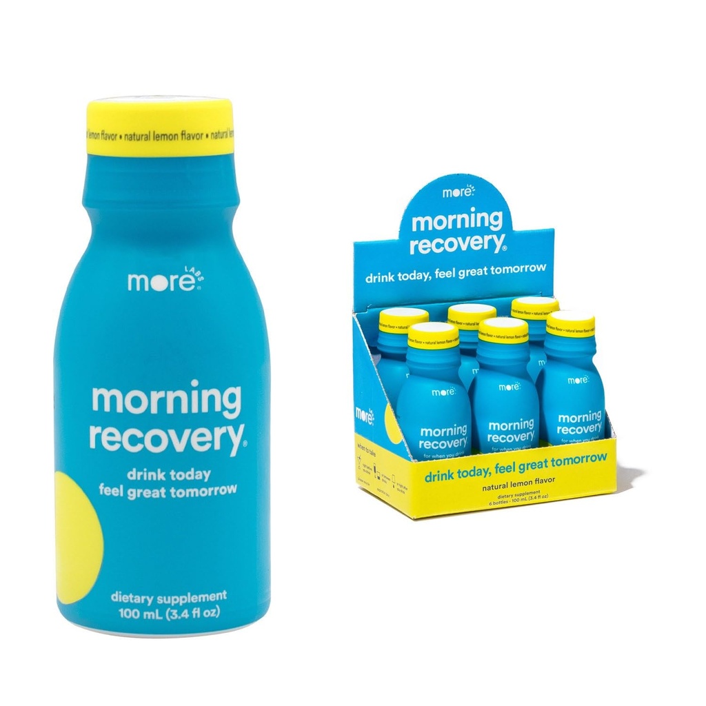 Recovery Electrolite, Milk Thistle Drink Proprietary Formulation to Hydrate While DHM, Non GMO, Vegan, Gluten- Free, Original Lemon, Pack of 6
