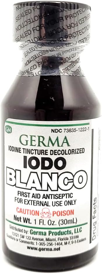 Germa Iodin Tincture dihiasi Warna Putih Clear Iodo YODO Blanco Liquid