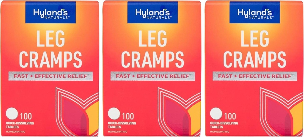 Kram kaki Hyland, Relief Leg, Calf, Charley Horses, and Foot Cramps, 100 Quick- Dissoling Tablet 3-Pack (300 Total)