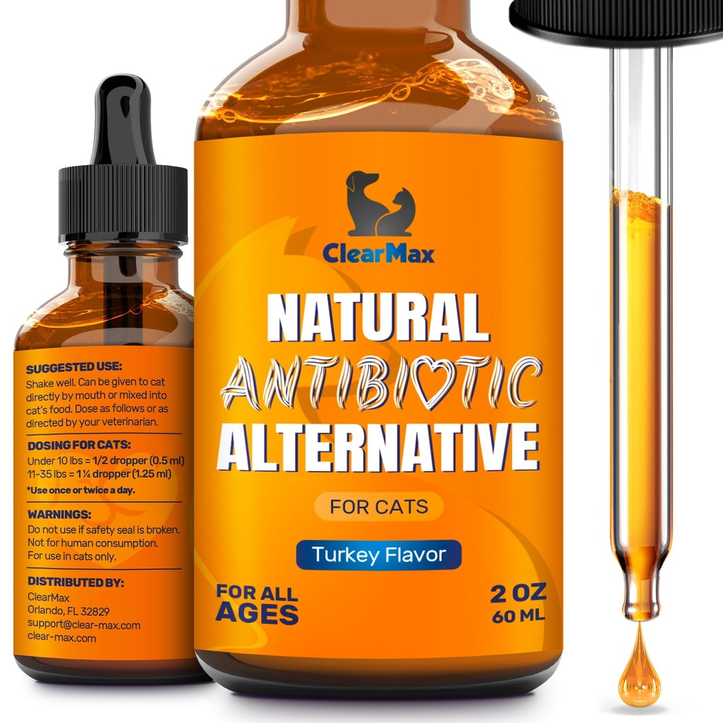 Antibiotik untuk Kucing di Drops - Didukung Hips & Joints - Proper untuk All Ages & Breeds - 2 Oz