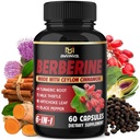 Berberine dengan Cinnamon Ceylon, Turmeric, Thistle Milk, Artichoke, Black Pepper - 60 Count - Paket 1
