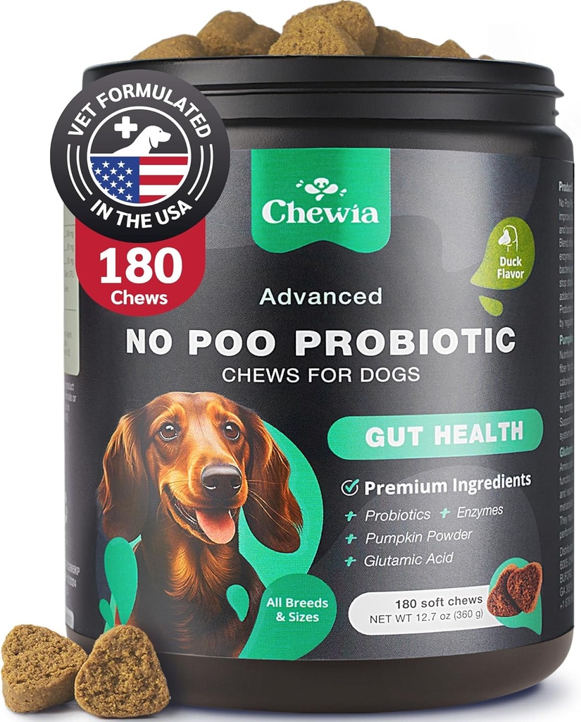 Deterrent Coprophagia - Tidak ada Poo Chews for Dogs - Progories Dog for Digetical Health with Enzymes - Canine Stool Eating Deterrent - Digeptical, Dental, Gut & Imune Health Treats - Tidak Ada Makan Poop