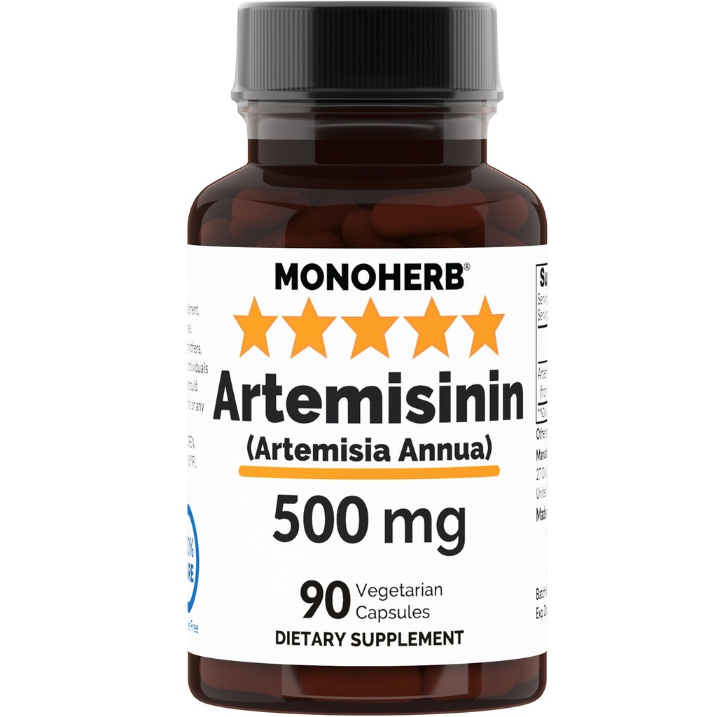 MONOHERB Artemisinin (Artemisia Annua) 500 mg - 90 Vevgie Capsules