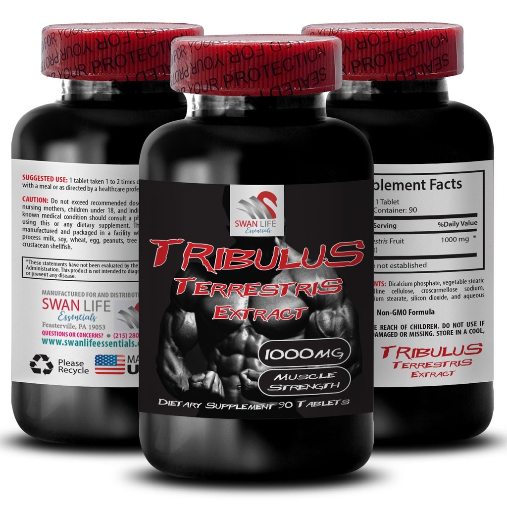 Stamina Dukung Formula - TRIBULUS TERRESTRICT - Power Recharge, Power Support Blend, Fisik Boost, Pembangkit Energi, Dukungan Tubuh Formula, Kekuatan dan Kekuatan, Kekuatan Aktif 1Bot 90Tab