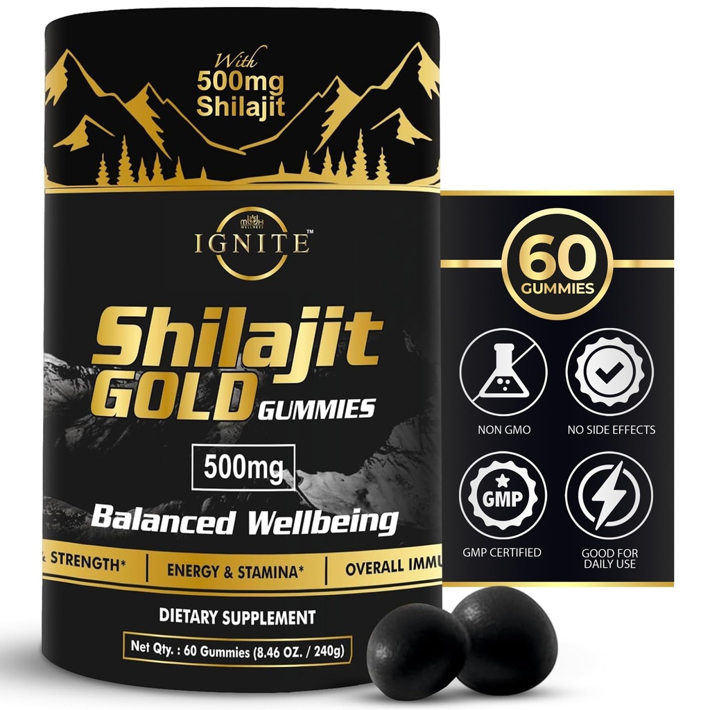 Himalaya Murni Shilajit Gummies - 75% + Fulvic Acid, Potency Gold Grade