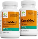 Terry Tentu CuraMed 375mg - Antioksidant Suplemen Kesehatan Otak & Imune - Support Dieter dengan Curcumin & Turmeric Estial - Herbal Liver Dukungan - 60 Softgels (Paket 2)