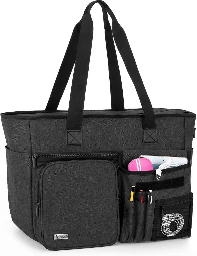 Guru Trunab Tote Bag Work Bag dengan beberapa Pocket dan Padded Comment untuk sampai 15,6 "Laptop