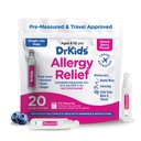 Dr. Kids 's Allergy Relief Medicine dengan Diphenhydramine - Precired Single- Gunakan Vials, Anak Antihistamin untuk Sneezing, Noose & Itchy Eyes, Mixed Berry Flavor, 20 Count (Paket 1)