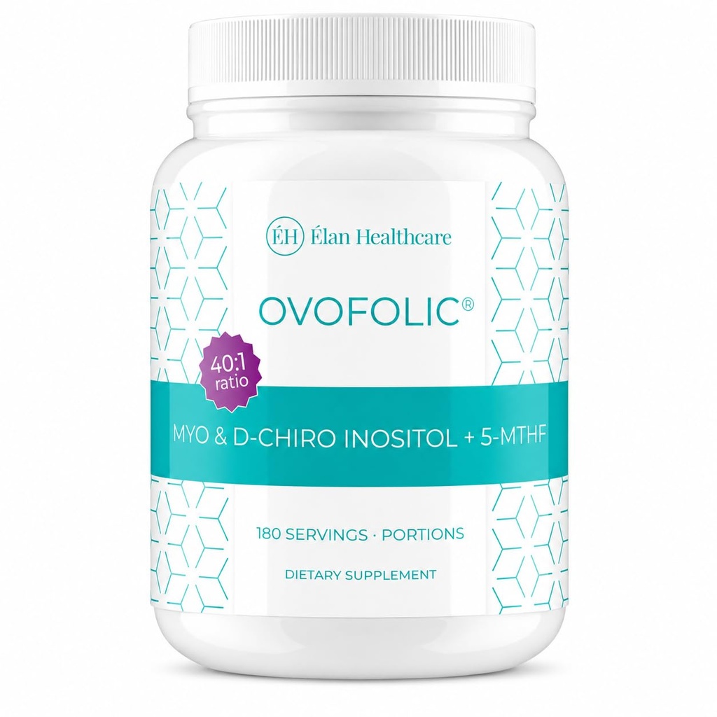 Tambahan Inositol - Myo- Inositol dan D-Chiro Inositol Plus Aktif Folte- Ideal 40: 1 Rasio - Keseimbangan Hormone (180 Pelayan, 387g Jar)