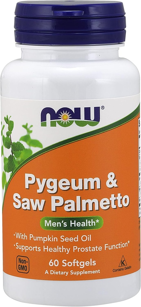 Pygeum & Saw Palmetto Extract, 25 mg / 80 mg, 60 Sgels by Now Foods (Pack of 2)