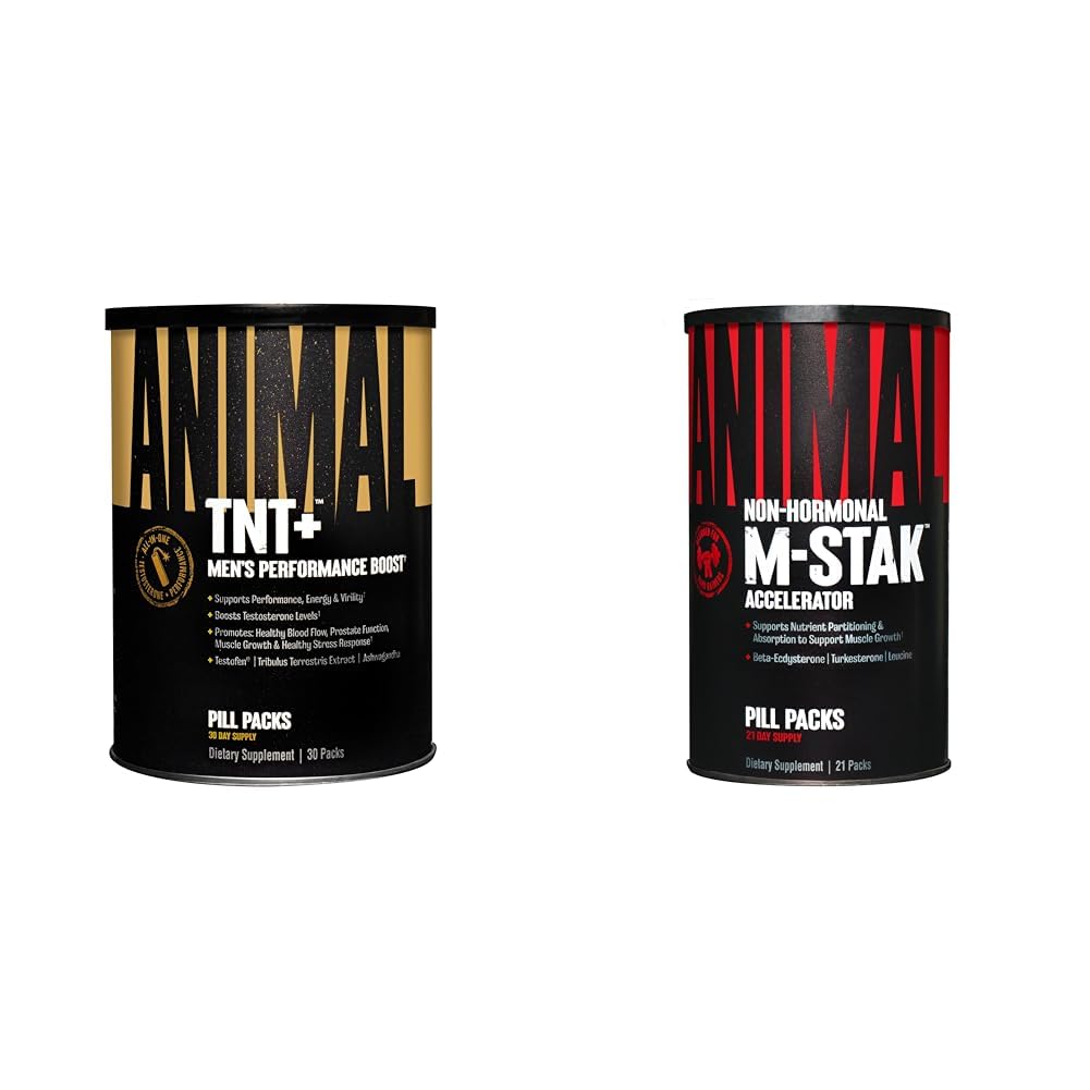 TNT + Animal Test Booster & M-Sik Muscle Building Stack for Men - 21 Count