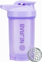 Protein Shake Bottle - Sempurna untuk Coffee, Protein Powder - 16 Oz -for Gym with Mixer ball - Shaker Cups for Protein Shakes (Purpel)