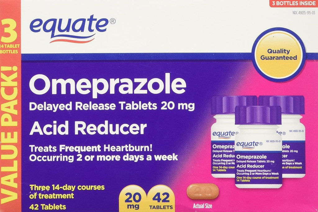 Sama dengan Omeprazole 20 Milligram, Acid Reducer, Delayed Rilis, 42 tablet