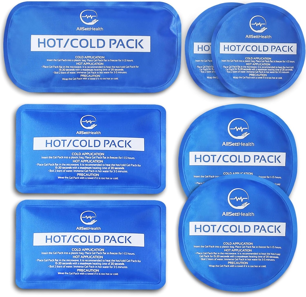 Bisa dipakai lagi Hot and Cold Ice Packs untuk Injuries Reusable - 7 Piece Flexible Ice Packs di Multi Gunakan Ice Pack untuk Relief Kembali Pain, Neck, Shoulder