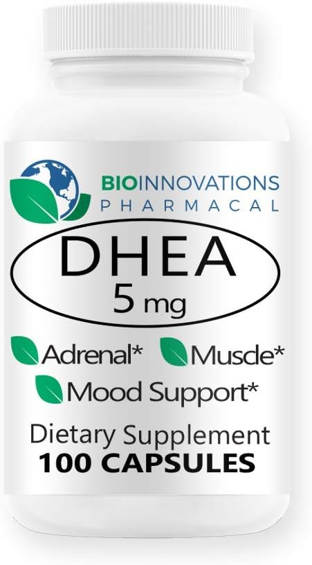 Micronized DHEA 5mg - Support Balanced Hormone Levels for Imunity, Brain, Bones, Metabolisme, Lean Body Mass, Promes Heally Aging