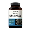 NatureBell Advanced Glucosamin Chondroitin MSM Suplement, 240 Capsules 124; 10- 1 Complex Dukungan Bersama - dengan Acid Hyaluronic, Collagen, Turmeric, Bosbellia, & More - Non-GMO