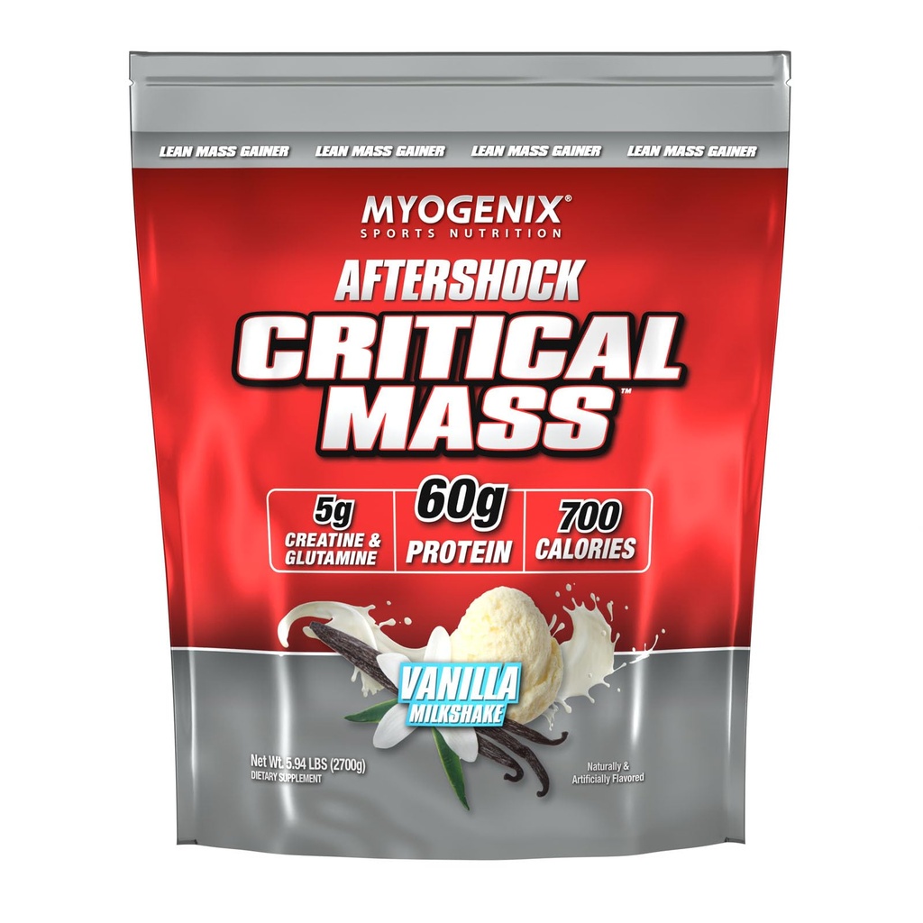 Myogenix Critical Mass Gainer - Muscle Mass Weight, Zero Laktosa Whein Powder - Anabolic Whey Protein - Vanilla (5 pon)