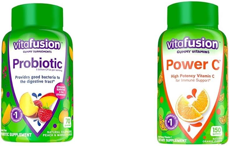 Probiotik Vitamin dan Vitamin C Gummy Suplemen, 70 Cacah dan 150 Cacah