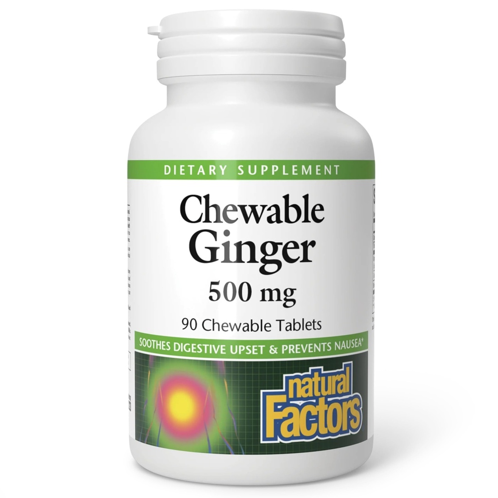 Faktor Natural Chewable Ginger 500Mg, 90 CT