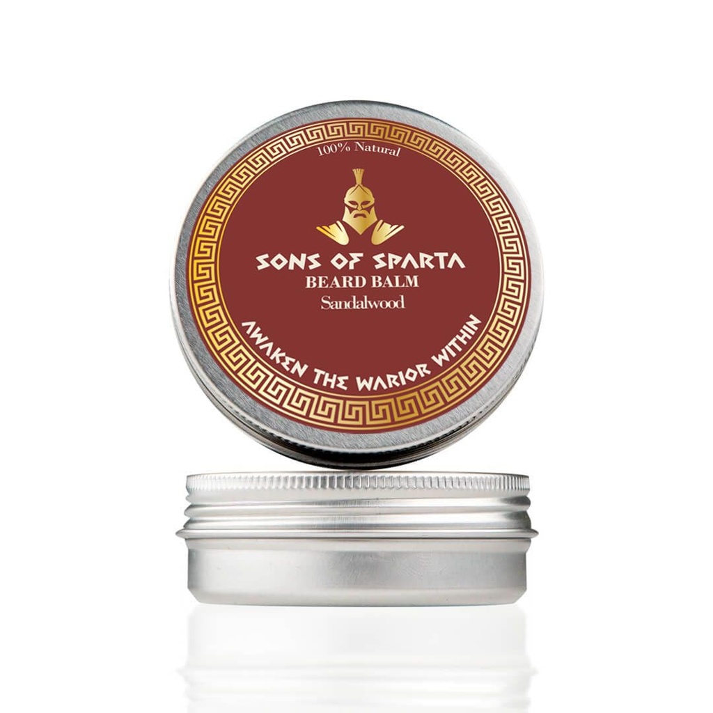 Sons Of Sparta Sandalwood Beard for Men Aver4; All Natural Shea & Argan Oil Conditioner, Softer & Styler for Cobrass Beard 124; 2 oz