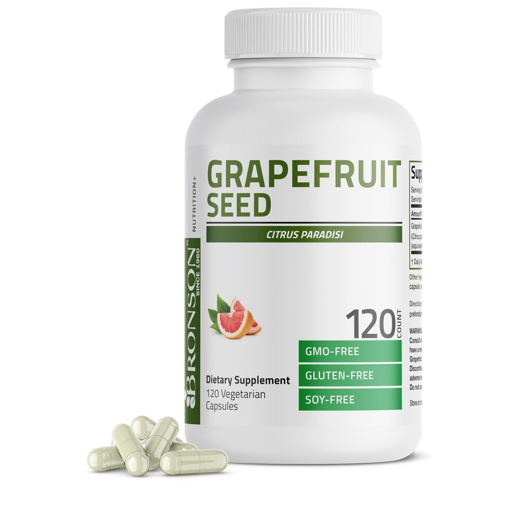 Bronson Grapefruit Extract 500 MG per Serving Citrus Paradisi Supports Immune Healtiune Healthy Gastrointestinal Tract - Non-GMO, 120 Vegetarian Capsules