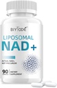 Tambahan NAD dengan Lipomal Resveratrol - 900mg NAD Booster dengan Quercetin Phytosome for Energy, Focus & Heally Aging - Dukungan Selular untuk 30 orang dewasa + - 80 Kasules, 40-Day Suppply