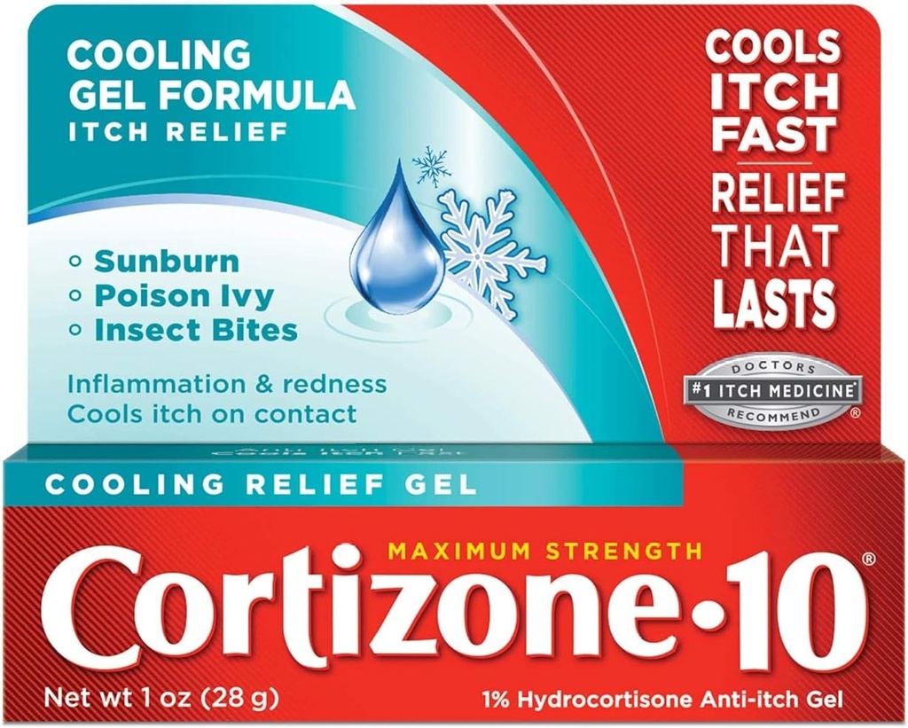 Cortizone - 10 Pendingin Bantuan Anti- Itch Gel 1 oz (Paket 12)