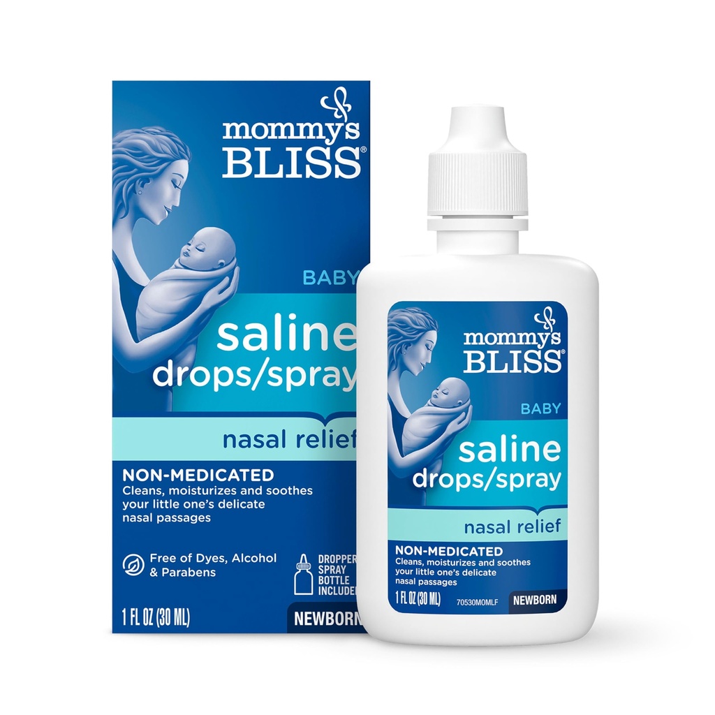 Salon Kebahagiaan Ibu Turun / Semprot, Bantuan Nasal untuk Bayi Baru & Naik, 1 Fl Oz