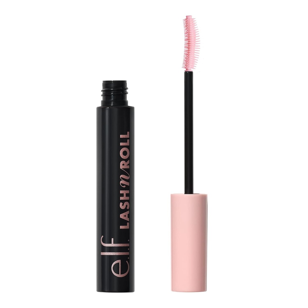 E.l.F. Lash 'N Roll Mascara, Curling Mascara Untuk Lash Terlihat Lifted, Lifts & Pisahkan Lash. Long- Lasting Formula, Vegan & Cruelty- Free, Pitch Black