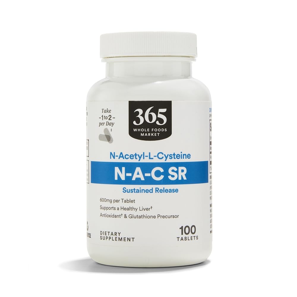 365 by Whole Foods Market, NAC Substained Rilis 600mg, 100 Count