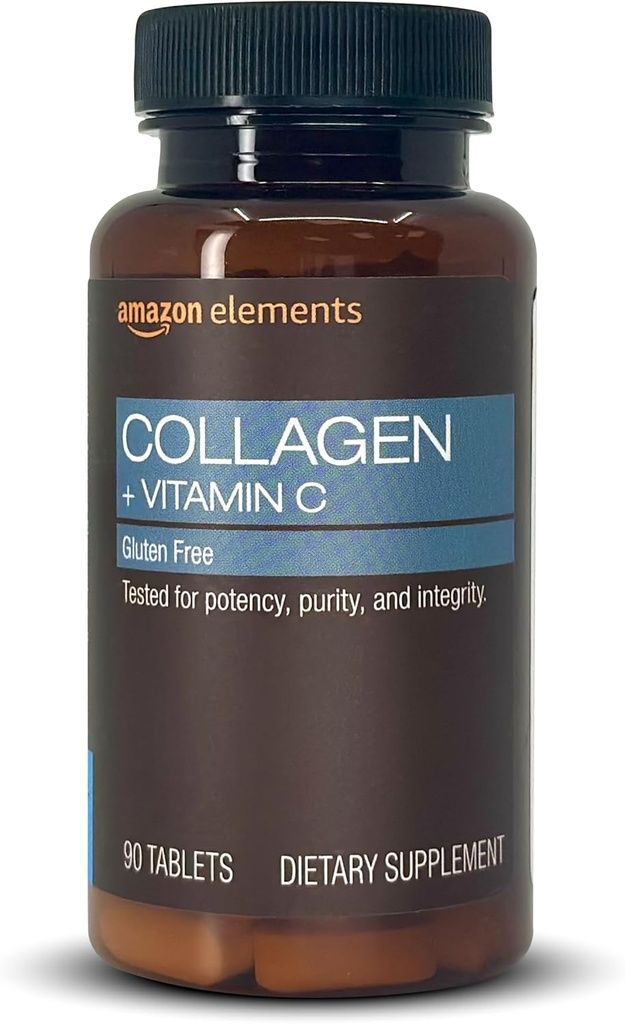 Elemen Collagen Peptides + Vitamin C, 2500 mg Collagen Peptides per Serving, 90 Tablet, 1 Pasokan Bulan