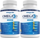 Triple Power Farmasi Tingkat DHA - Hati - Kolesterol - HDL - Tidak Burps atau Heartburn - High Concentration - 90