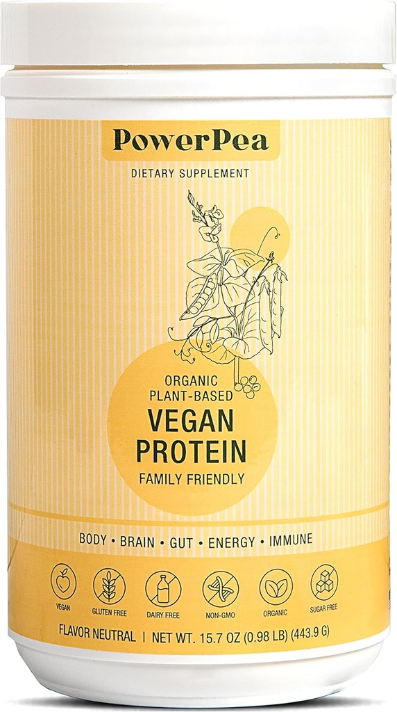 Tanaman berbasis Vegan Protein Unfeadi- USDA Organik dengan Vitamin, Fiber, Omega 3, Turmeric, Non-GMO, Dairy Free, Sugar & Gluten Free
