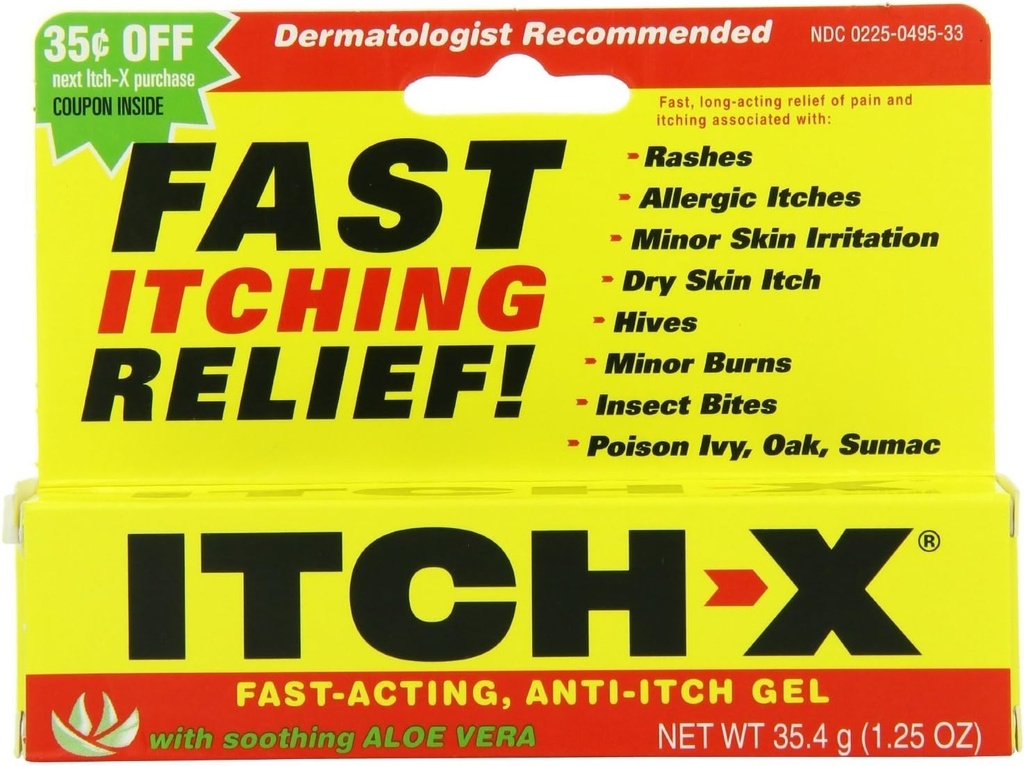 Itch-x Anti- Itch Gel dengan Aloe Vera, hitungan 3